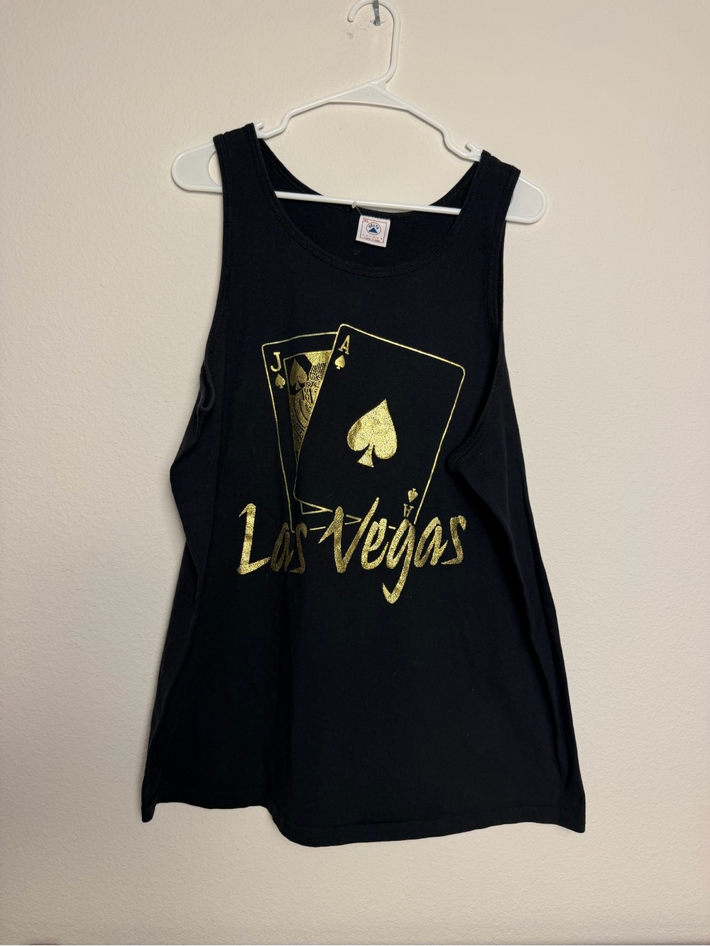 Delta Black & Gold 'Las Vegas' Graphic Tank Top vintage XL